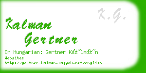 kalman gertner business card